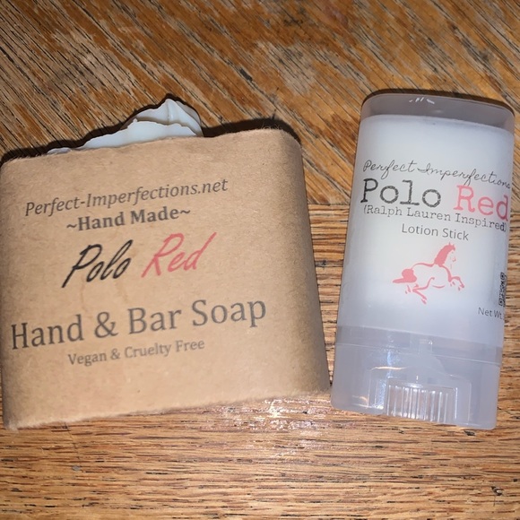 Handmade POLO RED Ralph Lauren Inspired Tattoo or Spot Lotion Stick w Soap - Picture 11 of 17